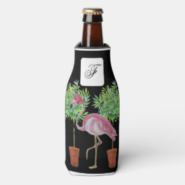 Black roze flamingo Flamingos kan koelbloemen Flesjeskoeler