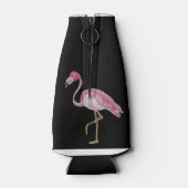 Black roze flamingo Flamingos kan koelbloemen Flesjeskoeler (Achterkant)