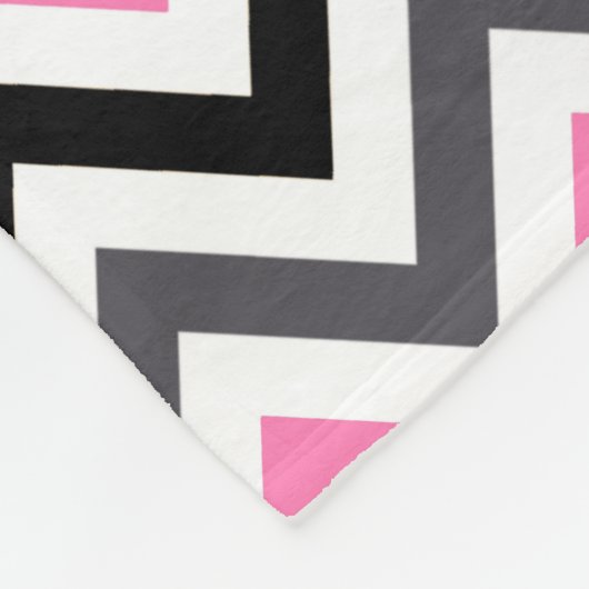 Black roze Quatrefoil Chevron Monogram Blanket Fleece Deken (Hoek)