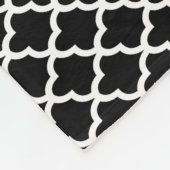 Black roze Quatrefoil Chevron Monogram Fleece Deken (Hoek)