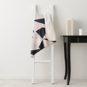 Black roze Rose Gold geometric Sherpa Deken (In situ)