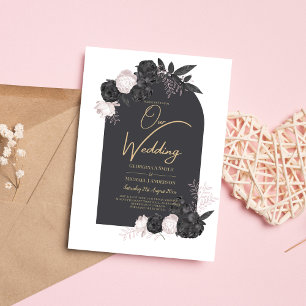 Black roze Roses Wedding Gothic Budget Flyer