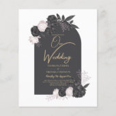 Black roze Roses Wedding Gothic Budget Flyer (Voorkant)