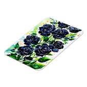 Black Rozen Flowers Gothic Art Waterverf schildere Magneet (Linkerzijde)