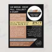 Black Rubbish Skip, Skip/Dumpster Company Flyer (Voorkant)