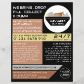 Black Rubbish Skip, Skip/Dumpster Company Flyer (Voorkant)