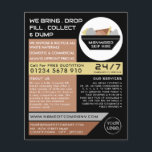 Black Rubbish Skip, Skip/Dumpster Company Flyer<br><div class="desc">Black Rubbish Skip,  Skip/Dumpster Company Adverteren broers door de winkel van het Visitekaartje.</div>