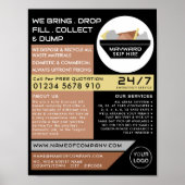Black Rubbish Skip, Skip/Dumpster Company Poster (Voorkant)