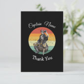 Black Rum Skeleton Party Pirate - Hartelijk dank Bedankkaart (Staand voorkant)