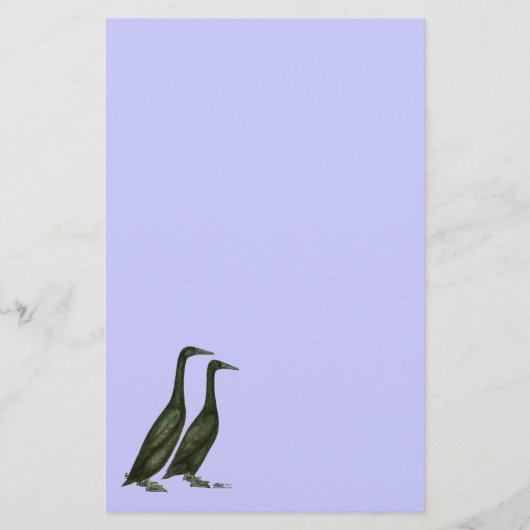Black Runner Ducks Briefpapier (Voorkant)