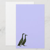 Black Runner Ducks Briefpapier (Voorkant / Achterkant)