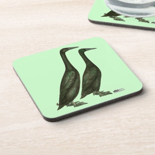 Black Runner Ducks Drankjes Onderzetter (Linkerzijde)