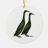 Black Runner Ducks Keramisch Ornament (Voorkant)