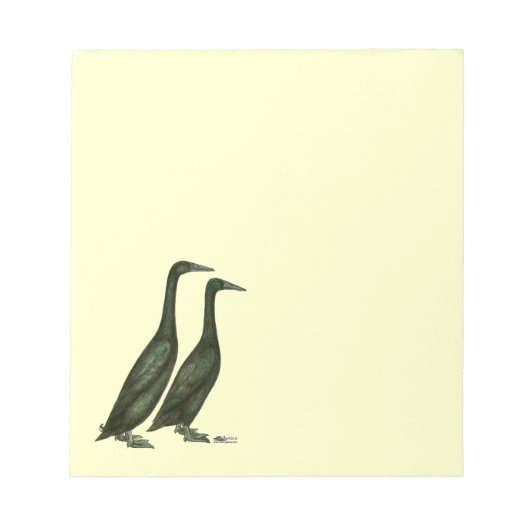 Black Runner Ducks Notitieblok (Voorkant)