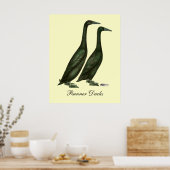 Black Runner Ducks Poster (Keuken)