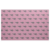 Black Running Greyhound Dog Art Fabric Stof (Fat Quarter)