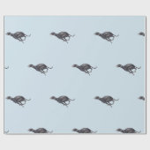 Black Running Greyhound Dog Art Wrapping Paper Cadeaupapier (Vlak)