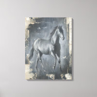 Black Running Stallion