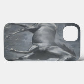 Black Running Stallion Case-Mate iPhone Case (Achterkant (horizontaal))