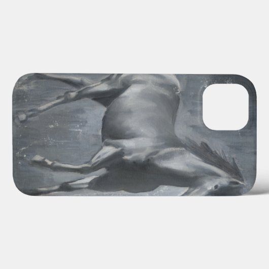 Black Running Stallion Case-Mate iPhone Case (Achterkant (horizontaal))