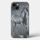 Black Running Stallion Case-Mate iPhone Case (Achterkant)