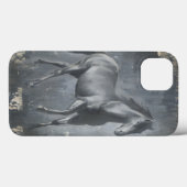 Black Running Stallion Case-Mate iPhone Case (Achterkant (horizontaal))