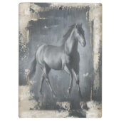 Black Running Stallion Klembord (Achterkant)