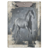 Black Running Stallion Klembord (Voorkant)