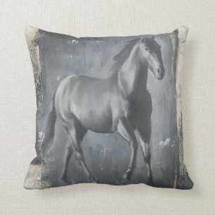 Black Running Stallion Kussen