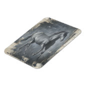 Black Running Stallion Magneet (Linkerzijde)