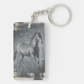 Black Running Stallion Sleutelhanger (achterkant)