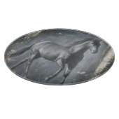 Black Running Stallion Snijplank (Hoek)