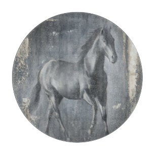 Black Running Stallion Snijplank