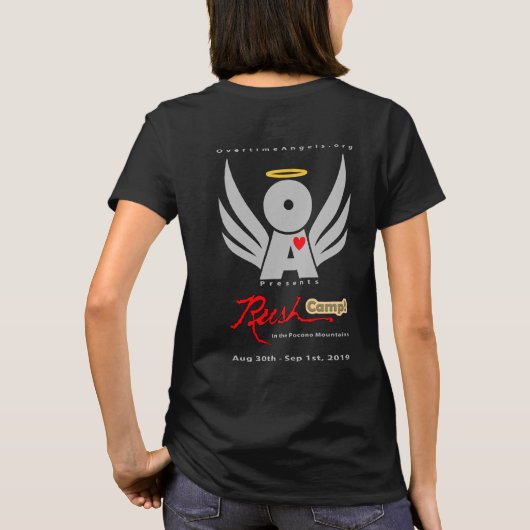 Black RushCamp voor vrouwen met T-shirt Basic! 201 (Achterkant)
