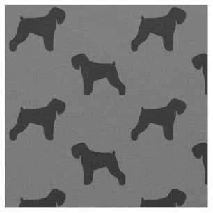 Black Russian Terrier Dog Silhouettes gevild Stof