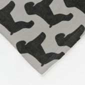 Black Russian Terrier Dog Silhouettes Pattern Fleece Deken (Hoek)