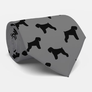 Black Russian Terrier Dog Silhouettes Pattern Stropdas