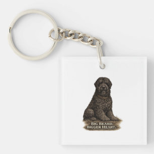 Black Russian Terrier – Grote Baard Groter Hart Sleutelhanger