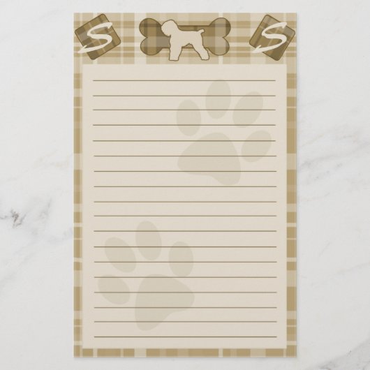 Black Russian Terrier Hondenras Stationery Briefpapier (Voorkant)