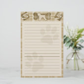 Black Russian Terrier Hondenras Stationery Briefpapier (Staand voorkant)