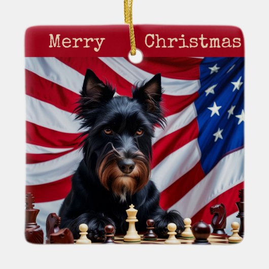 Black Russian Terrier Keramisch Ornament (Voorkant)