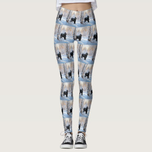 Black Russian Terrier Laat het Sneeuwen Kerstmis Leggings