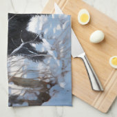 Black Russian Terrier Laat het Sneeuwen Kerstmis  Theedoek (Quarter Fold)