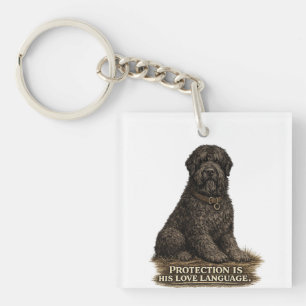Black Russian Terrier – Liefdestaal Sleutelhanger
