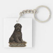 Black Russian Terrier – Liefdestaal Sleutelhanger (Achterkant)