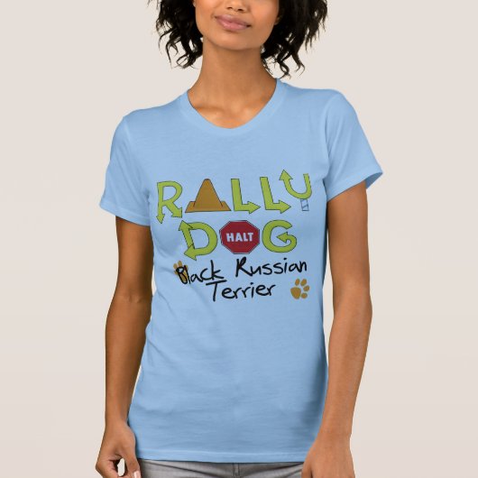 Black Russian Terrier Rally Dog T-shirt (Voorkant)