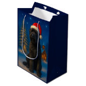 Black Russian Terrier Vakantie Medium Cadeauzakje (Voorkant Gekanteld)