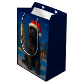 Black Russian Terrier Vakantie Medium Cadeauzakje (Achterkant Gekanteld)