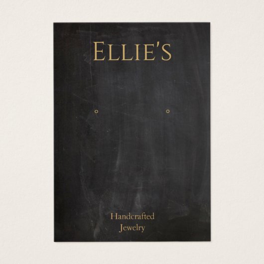 Black Rustic Chalkboard-draagkaart Visitekaartje (Voorkant)