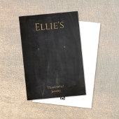 Black Rustic Chalkboard-draagkaart Visitekaartje